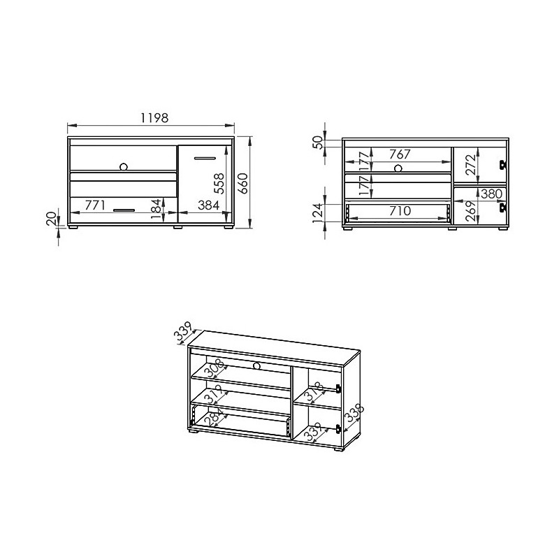 Komoda RTV AVO 17 ML Meble