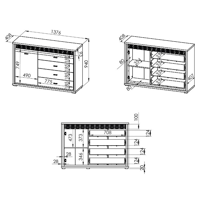 Komoda Dallas 03 ML Meble