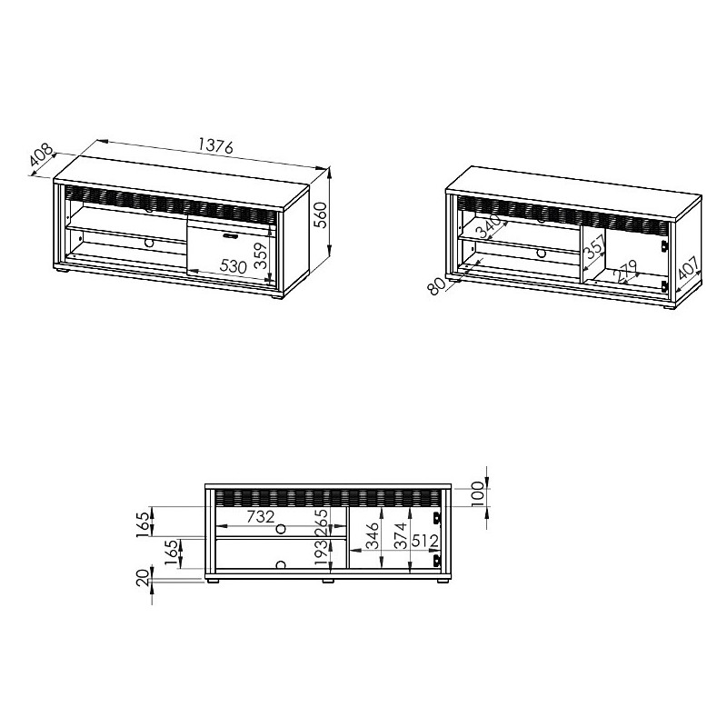Komoda RTV Dallas 10 ML Meble