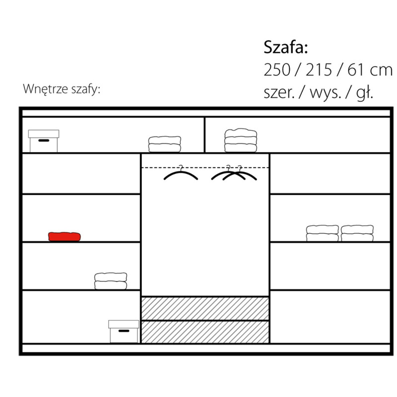 Vista 250 szafa drzwi przesuwne Stolar