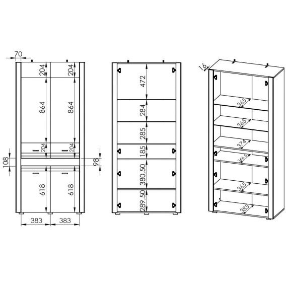 Witryna Arko 04 szer.92cm ML Meble Witryna Arko 04 szer.92cm ML Meble