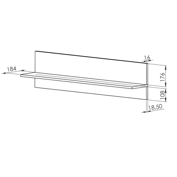 Półka Arko 13 szer.120cm ML meble Półka Arko 13 szer.120cm ML meble