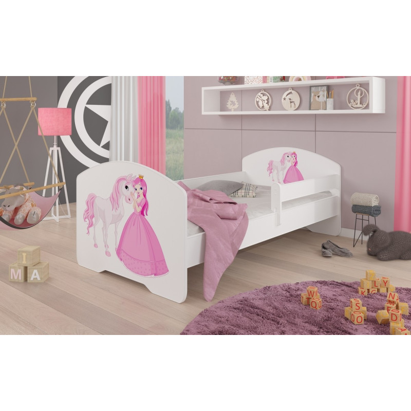 Łóżko PEPE + barierka J7 Księżniczka_Koń ADRK FURNITURE