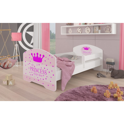 Łóżko PEPE + barierka J14 Princessa ADRK FURNITURE