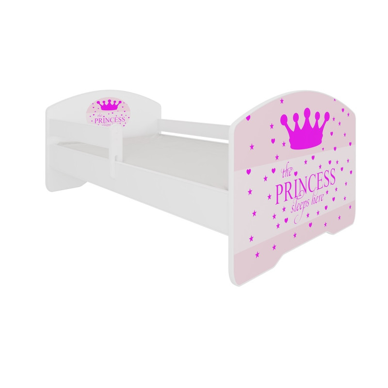 Łóżko PEPE + barierka J14 Princessa ADRK FURNITURE