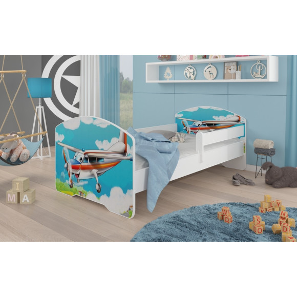Łóżko PEPE + barierka J16 Samolot ADRK FURNITURE