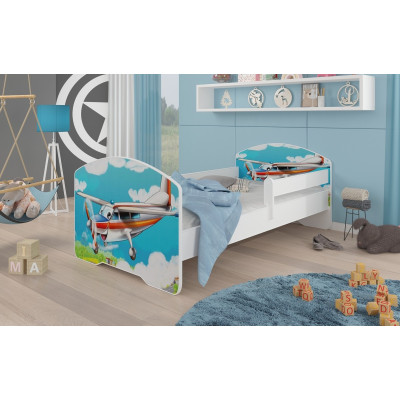 Łóżko PEPE + barierka J16 Samolot ADRK FURNITURE