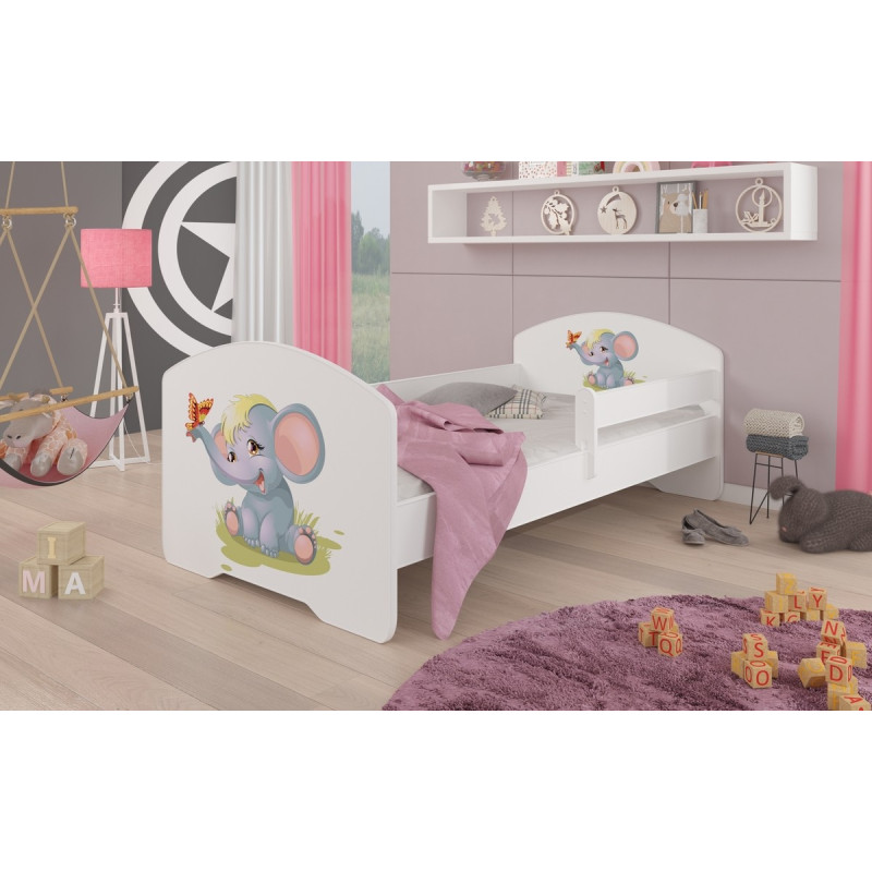 Łóżko PEPE + barierka J17 Słonik ADRK FURNITURE