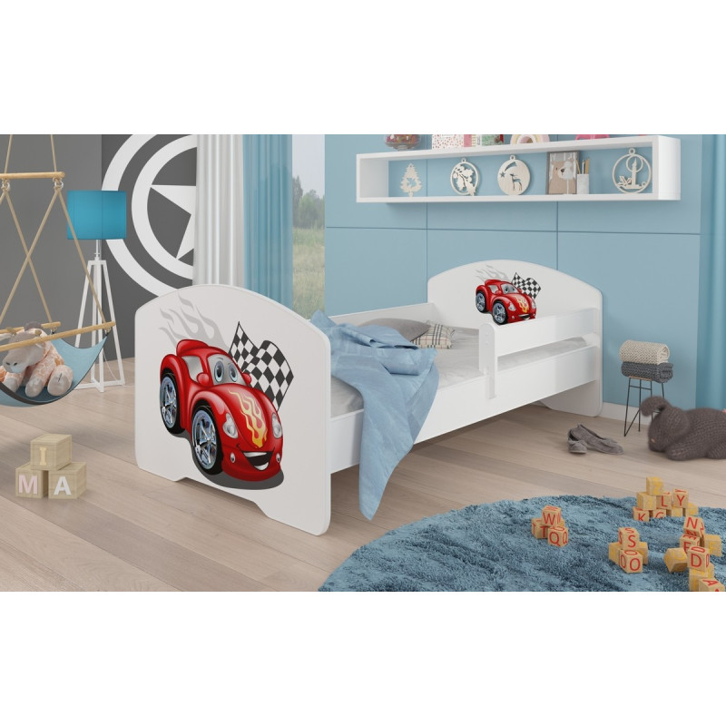 Łóżko PEPE + barierka J19 AutoZygzak ADRK FURNITURE