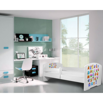 Łóżko PEPE + barierka J20 Alfabet ADRK FURNITURE