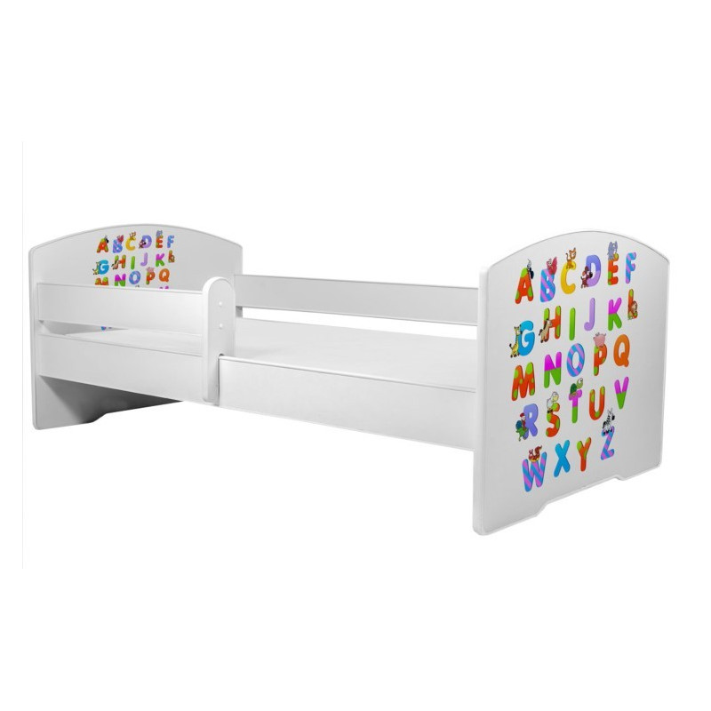 Łóżko PEPE + barierka J20 Alfabet ADRK FURNITURE
