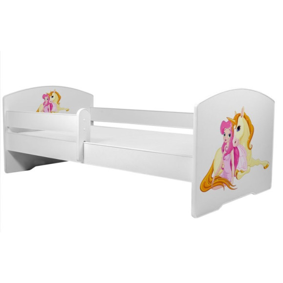 Łóżko PEPE + barierka J21 Dziewczynka_Jednorożec ADRK FURNITURE Łóżko PEPE + barierka J21 Dziewczynka_Jednorożec ADRK FURNITURE