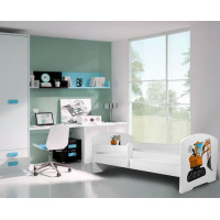 Łóżko PEPE + barierka J23 Koparka ADRK FURNITURE