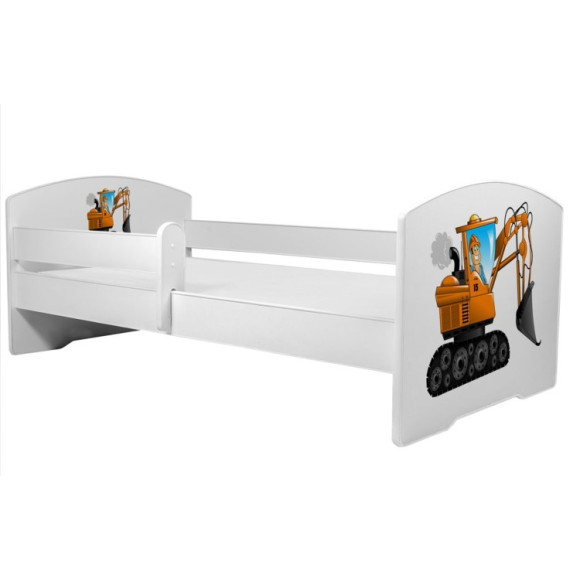 Łóżko PEPE + barierka J23 Koparka ADRK FURNITURE