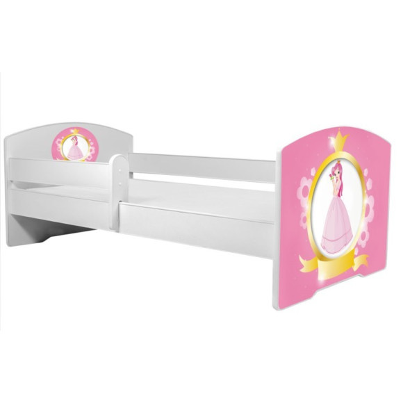 Łóżko PEPE + barierka J24 Królewna ADRK FURNITURE