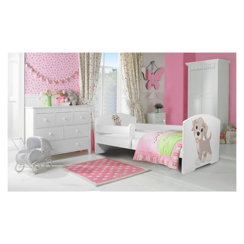 Łóżko PEPE + barierka J27 Piesek ADRK FURNITURE