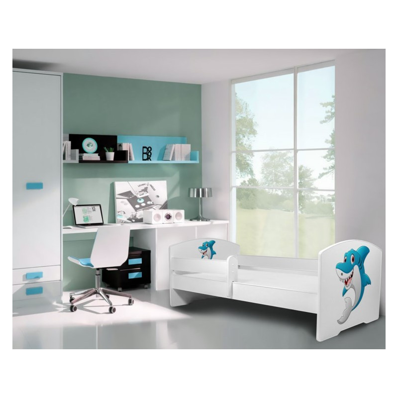 Łóżko PEPE + barierka J29 Rekin ADRK FURNITURE
