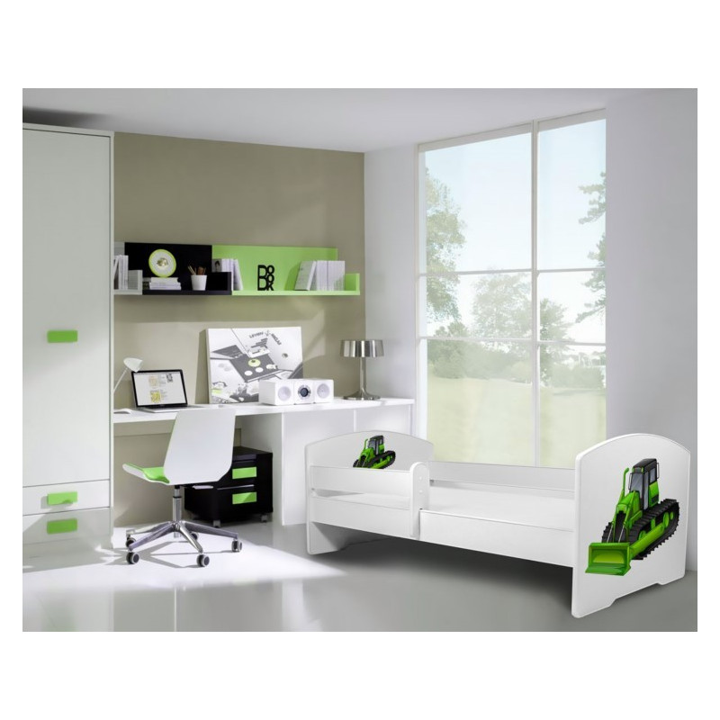 Łóżko PEPE + barierka J30 Spychacz ADRK FURNITURE