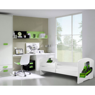 Łóżko PEPE + barierka J30 Spychacz ADRK FURNITURE