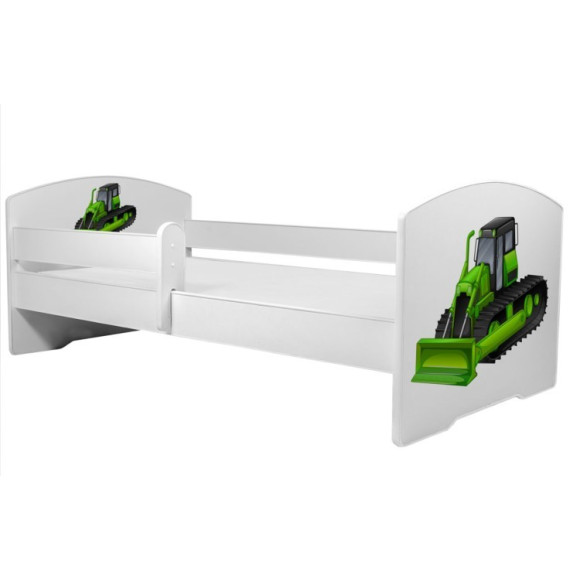 Łóżko PEPE + barierka J30 Spychacz ADRK FURNITURE