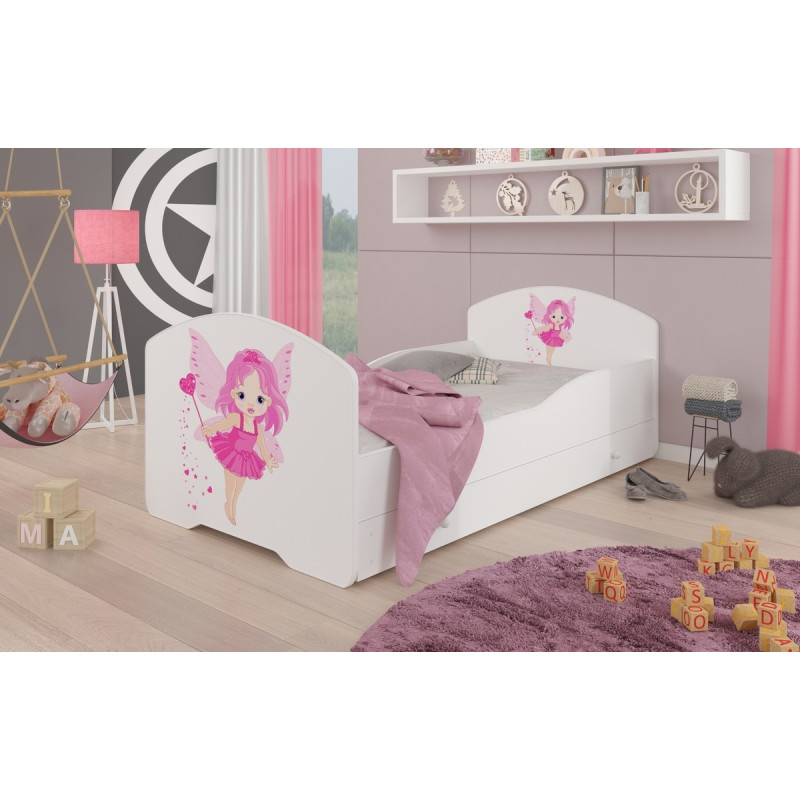 Łóżko PEPE + barierka J2 Księżniczka ADRK FURNITURE