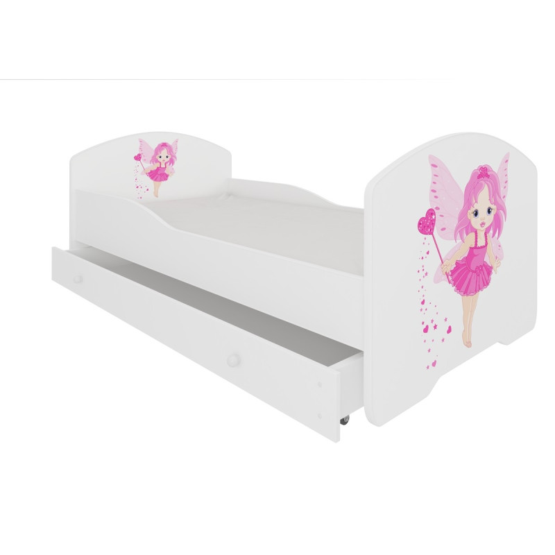 Łóżko PEPE + barierka J2 Księżniczka ADRK FURNITURE