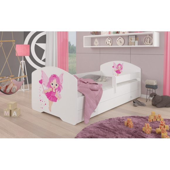 Łóżko PEPE + barierka J2 Księżniczka ADRK FURNITURE