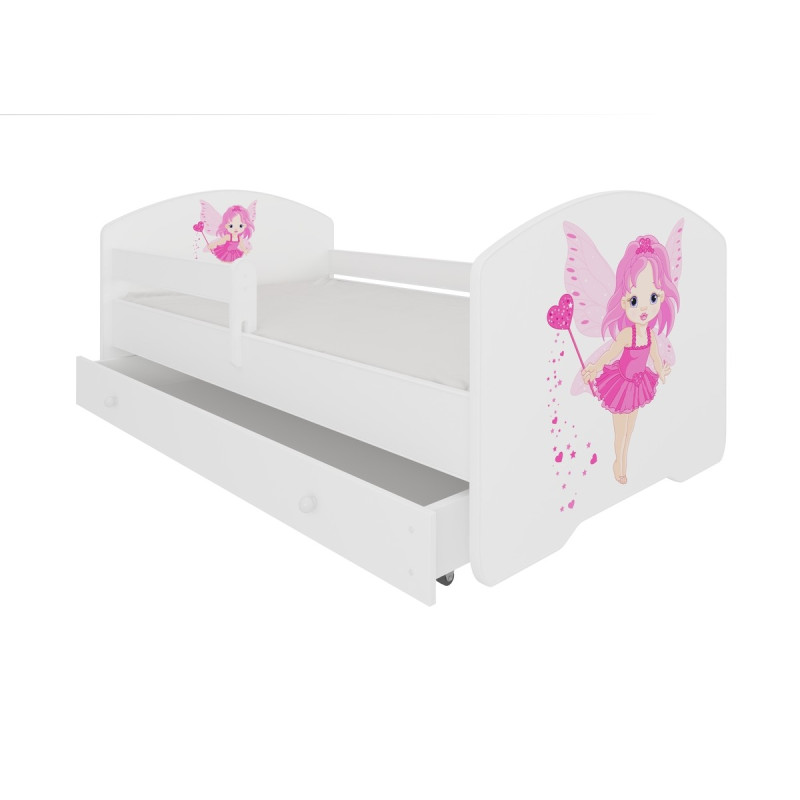 Łóżko PEPE + barierka J2 Księżniczka ADRK FURNITURE