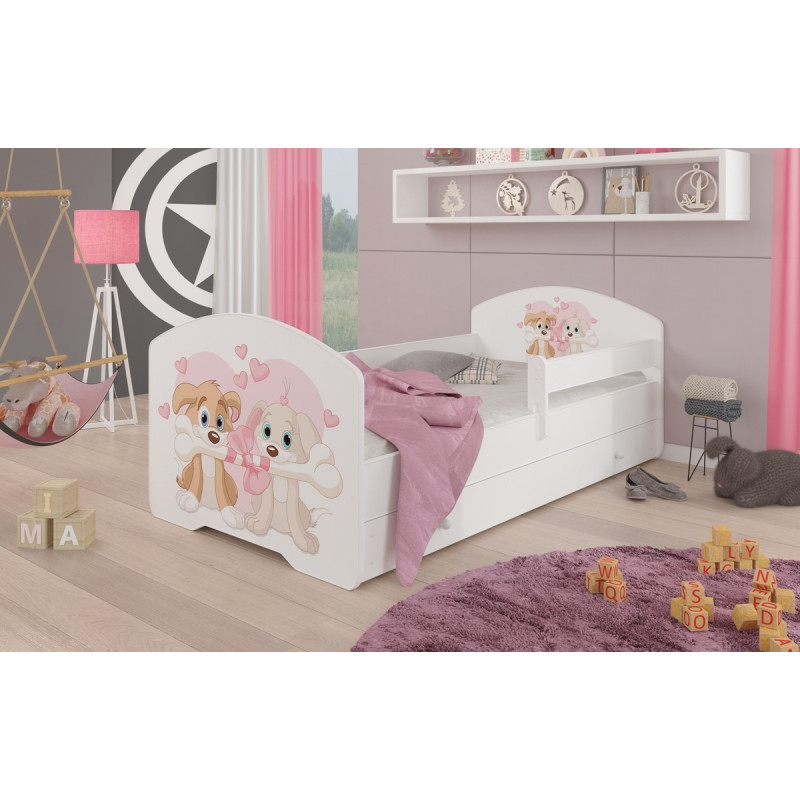 Łóżko PEPE + barierka J3 Pieski ADRK FURNITURE