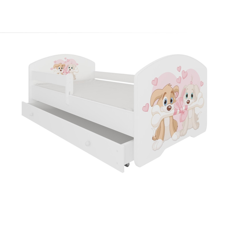 Łóżko PEPE + barierka J3 Pieski ADRK FURNITURE