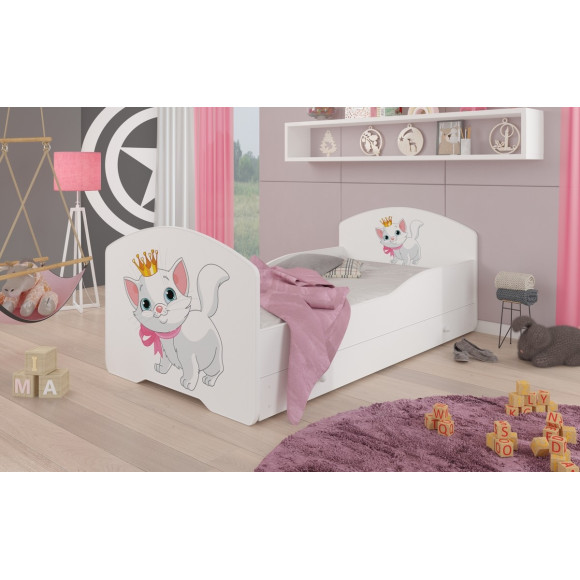 Łóżko PEPE + barierka J5 Kotek ADRK FURNITURE