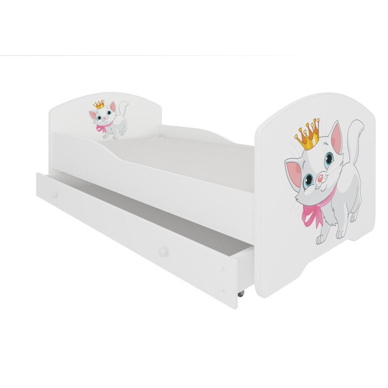 Łóżko PEPE + barierka J5 Kotek ADRK FURNITURE