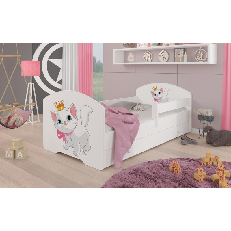 Łóżko PEPE + barierka J5 Kotek ADRK FURNITURE