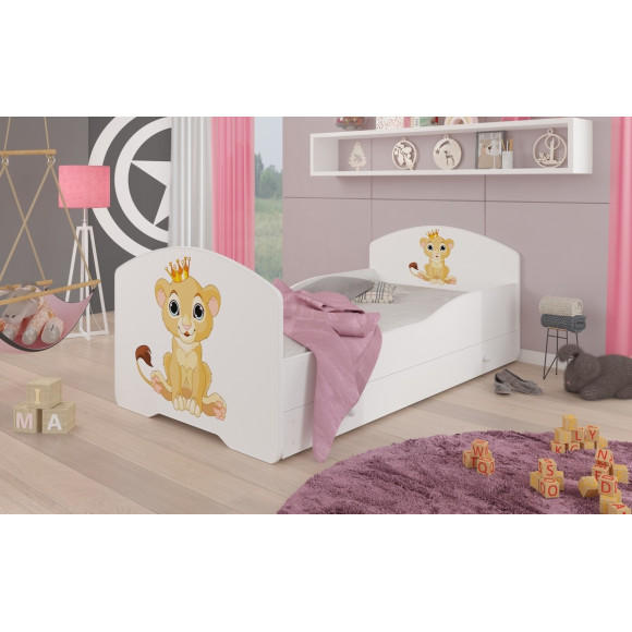Łóżko PEPE + barierka J6 Lew ADRK FURNITURE Łóżko PEPE + barierka J6 Lew ADRK FURNITURE