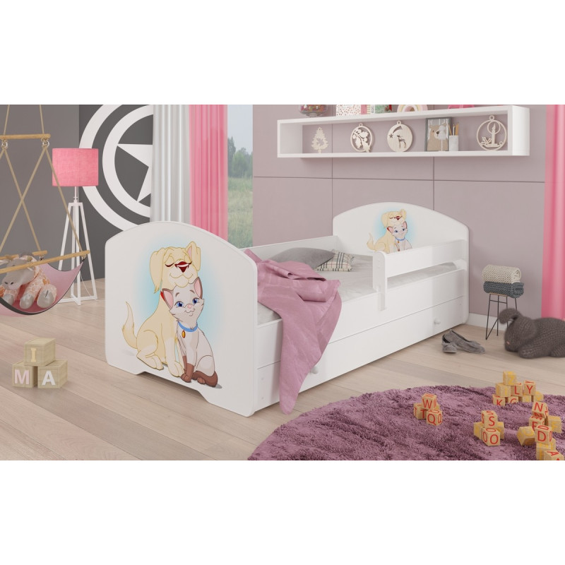 Łóżko PEPE + barierka J10 Pies i Kot ADRK FURNITURE