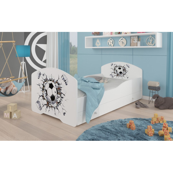 Łóżko PEPE + barierka J11 Piłka ADRK FURNITURE