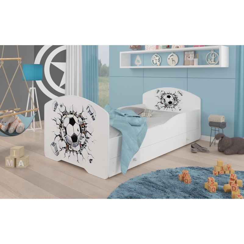 Łóżko PEPE + barierka J11 Piłka ADRK FURNITURE