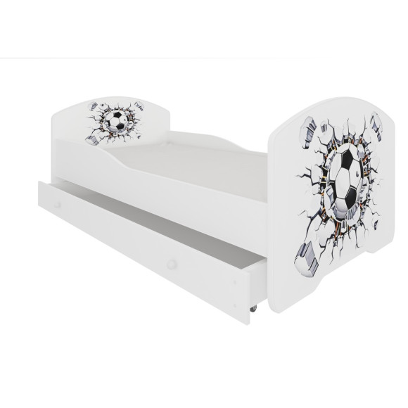 Łóżko PEPE + barierka J11 Piłka ADRK FURNITURE