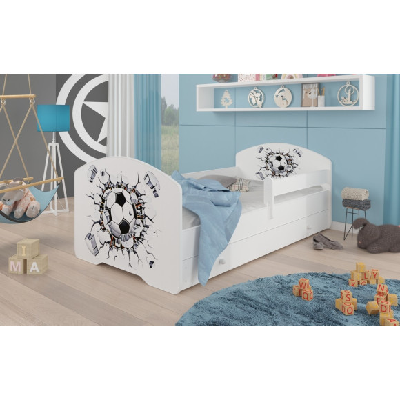 Łóżko PEPE + barierka J11 Piłka ADRK FURNITURE