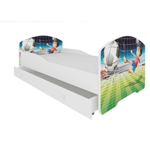 Łóżko PEPE + barierka J12 Piłkarz ADRK FURNITURE