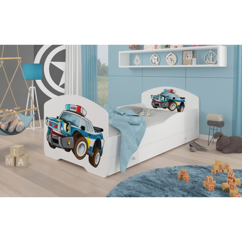Łóżko PEPE + barierka J13 Policja ADRK FURNITURE
