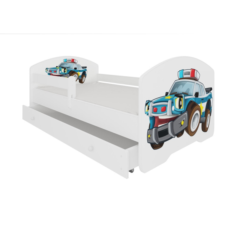 Łóżko PEPE + barierka J13 Policja ADRK FURNITURE