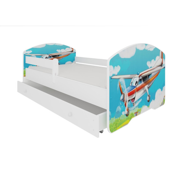 Łóżko PEPE + barierka J16 Samolot ADRK FURNITURE