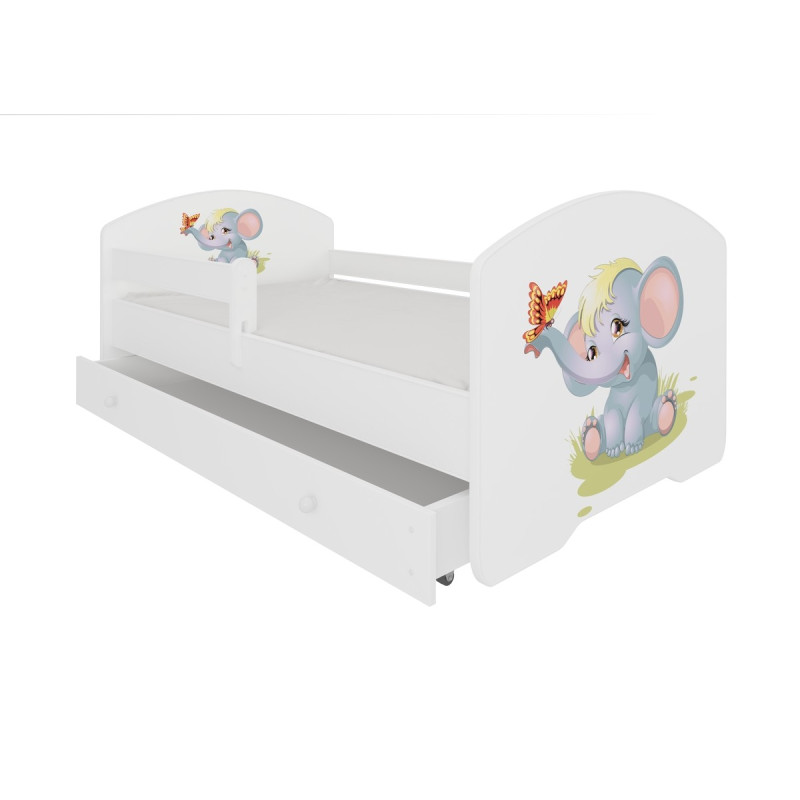 Łóżko PEPE + barierka J17 Słonik ADRK FURNITURE