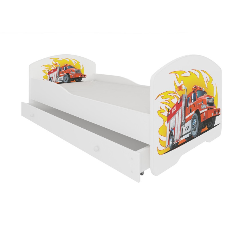 Łóżko PEPE + barierka J18 Straż ADRK FURNITURE