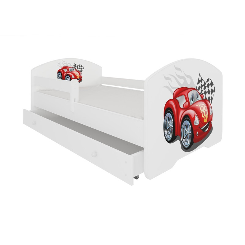 Łóżko PEPE + barierka J19 AutoZygzak ADRK FURNITURE