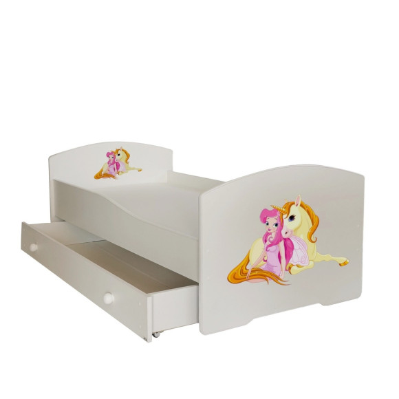 Łóżko PEPE + barierka J21 Dziewczynka_Jednorożec ADRK FURNITURE Łóżko PEPE + barierka J21 Dziewczynka_Jednorożec ADRK FURNITURE