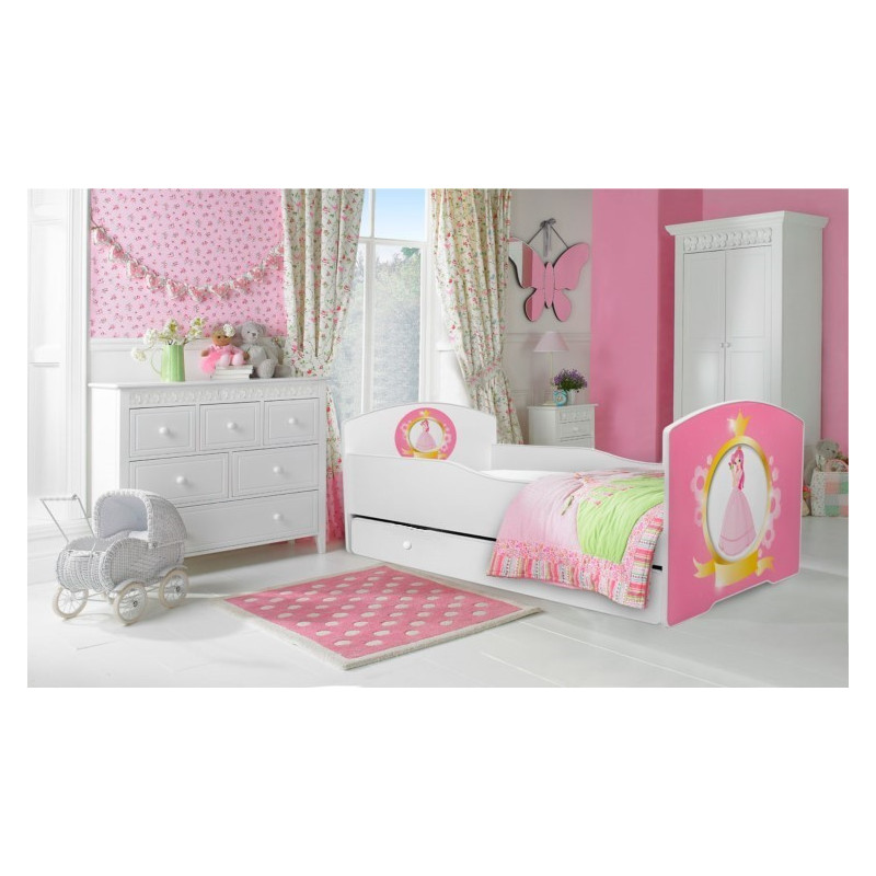 Łóżko PEPE + barierka J24 Królewna ADRK FURNITURE