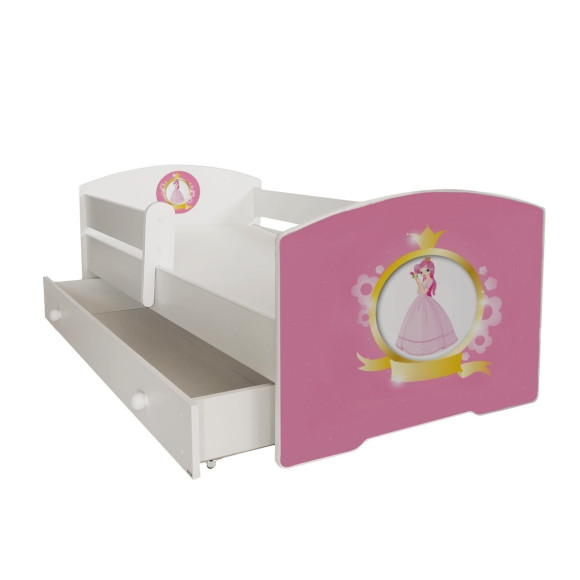 Łóżko PEPE + barierka J24 Królewna ADRK FURNITURE