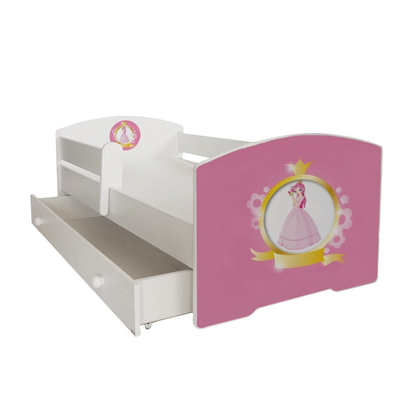 Łóżko PEPE + barierka J24 Królewna ADRK FURNITURE